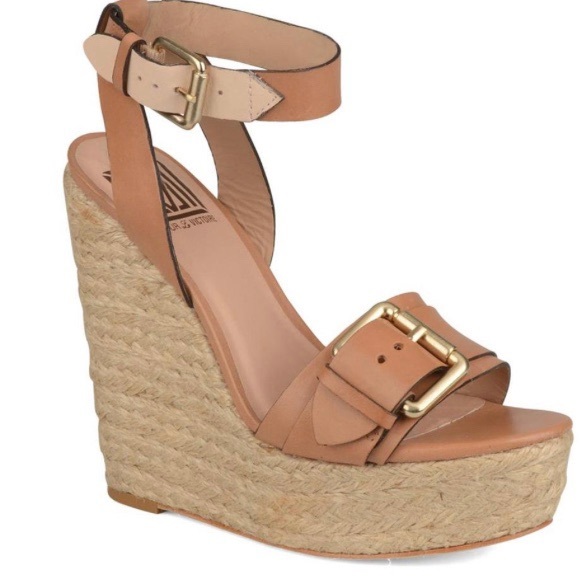 Pour La Victoire Shoes - POUR LA VICTOIRE VERO CUOIO ESPADRILLE WEDGES SZ 9